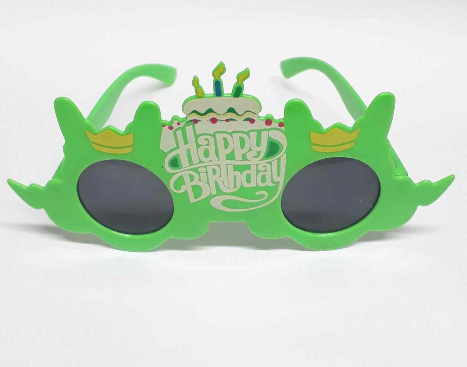 Yeşil Happy Birthday Gözlük